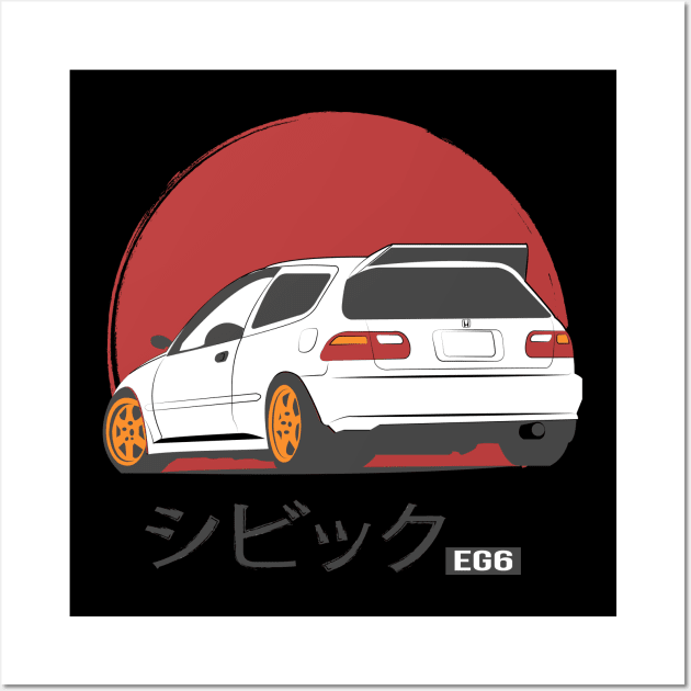 Honda Civic EG Japan Wall Art by AliceEye555